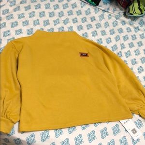 Badge Patch Lantern Sleeve Sweatshirt